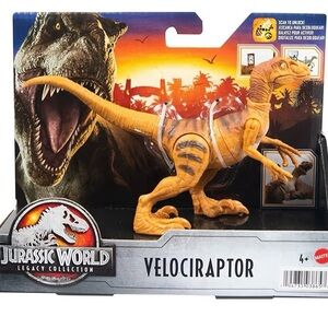 Mattel Jurassic World Legacy Velociraptor in Orange and Black
